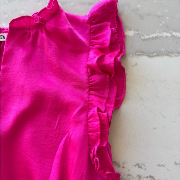 Fuchsia Ruffle Casual Dress - Picture 5 of 7